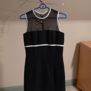 Ann Taylor Black Dress with white accents